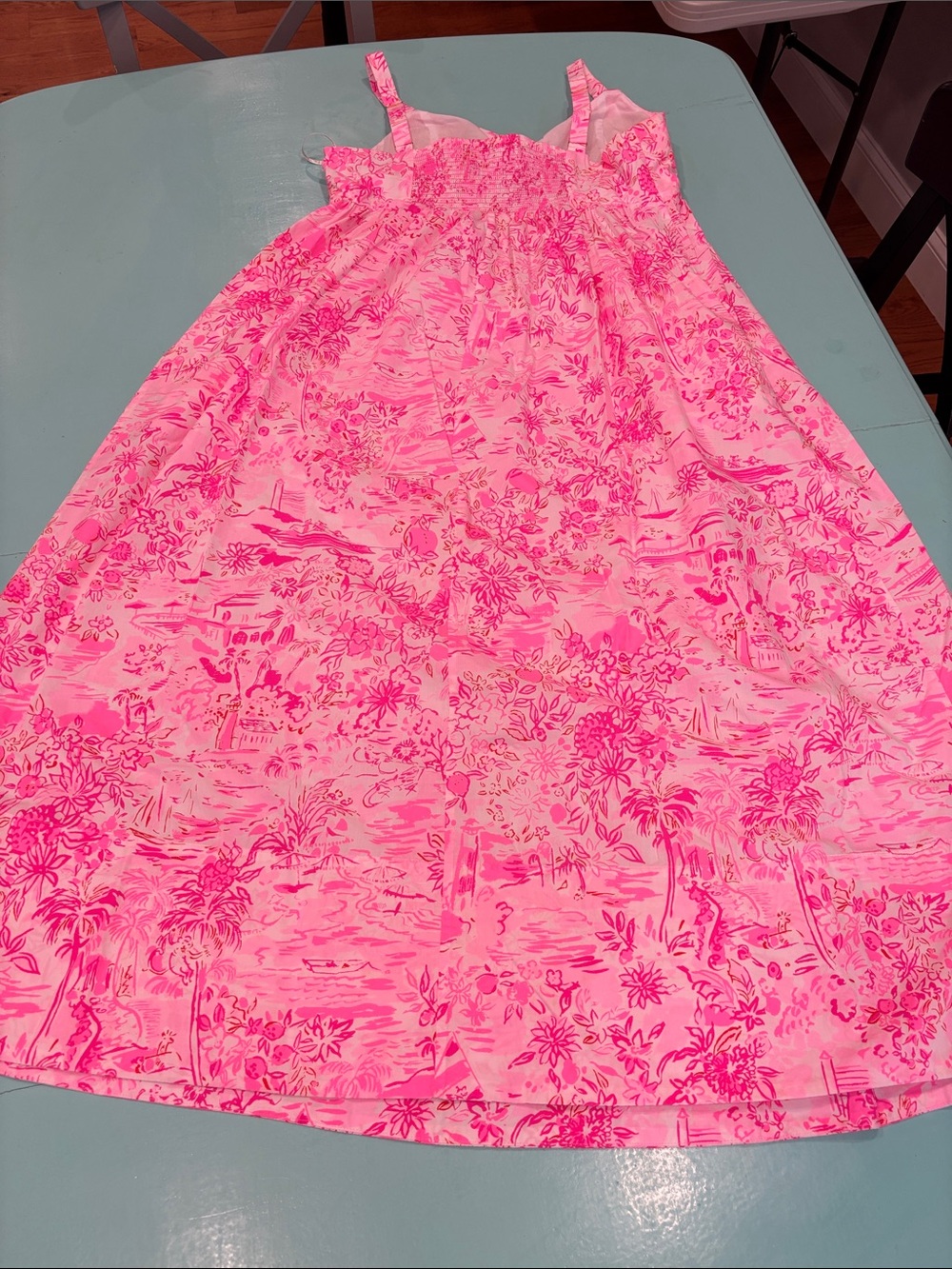 Lilly Pulitzer Neon Pink Tropical-Print Maxi dress - Picture 3 of 3